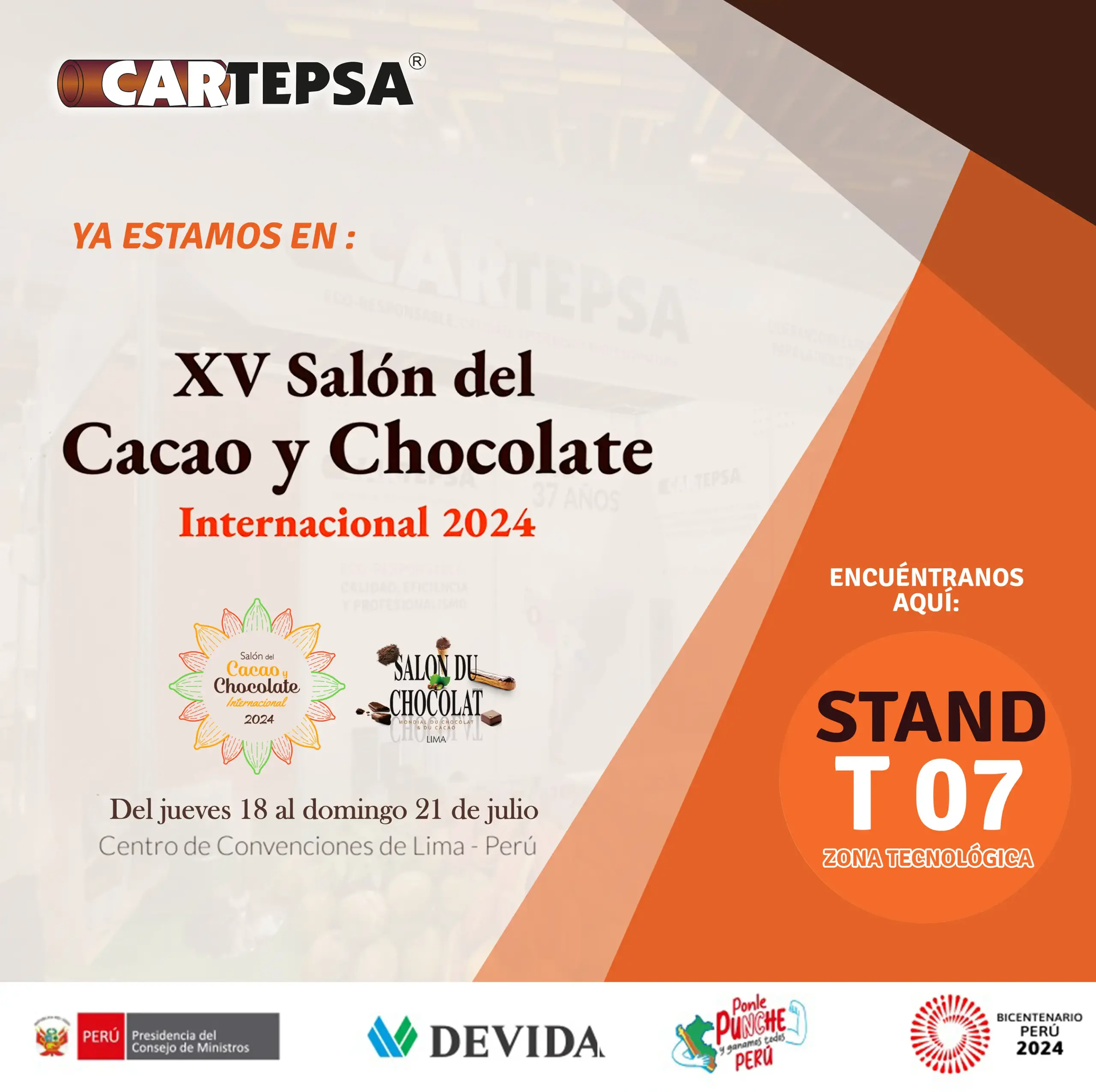 CARTEPSA PRESENTE EN EL SALÓN DEL CACAO Y CHOCOLATE PERÚ 2024